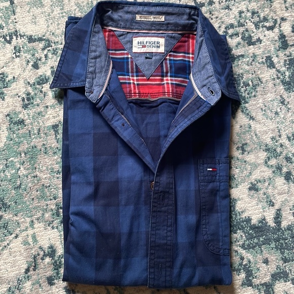 Tommy Hilfiger blue check casual shirt - Picture 5 of 15